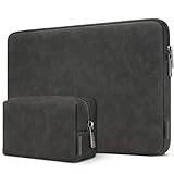 DOMISO Laptopväska 17 tum laptopfodral 17 tum laptopfodral vattentätt stötsäkert laptopskyddsfodral för 17,3 tum Lenovo/HP/Dell/Asus, svart