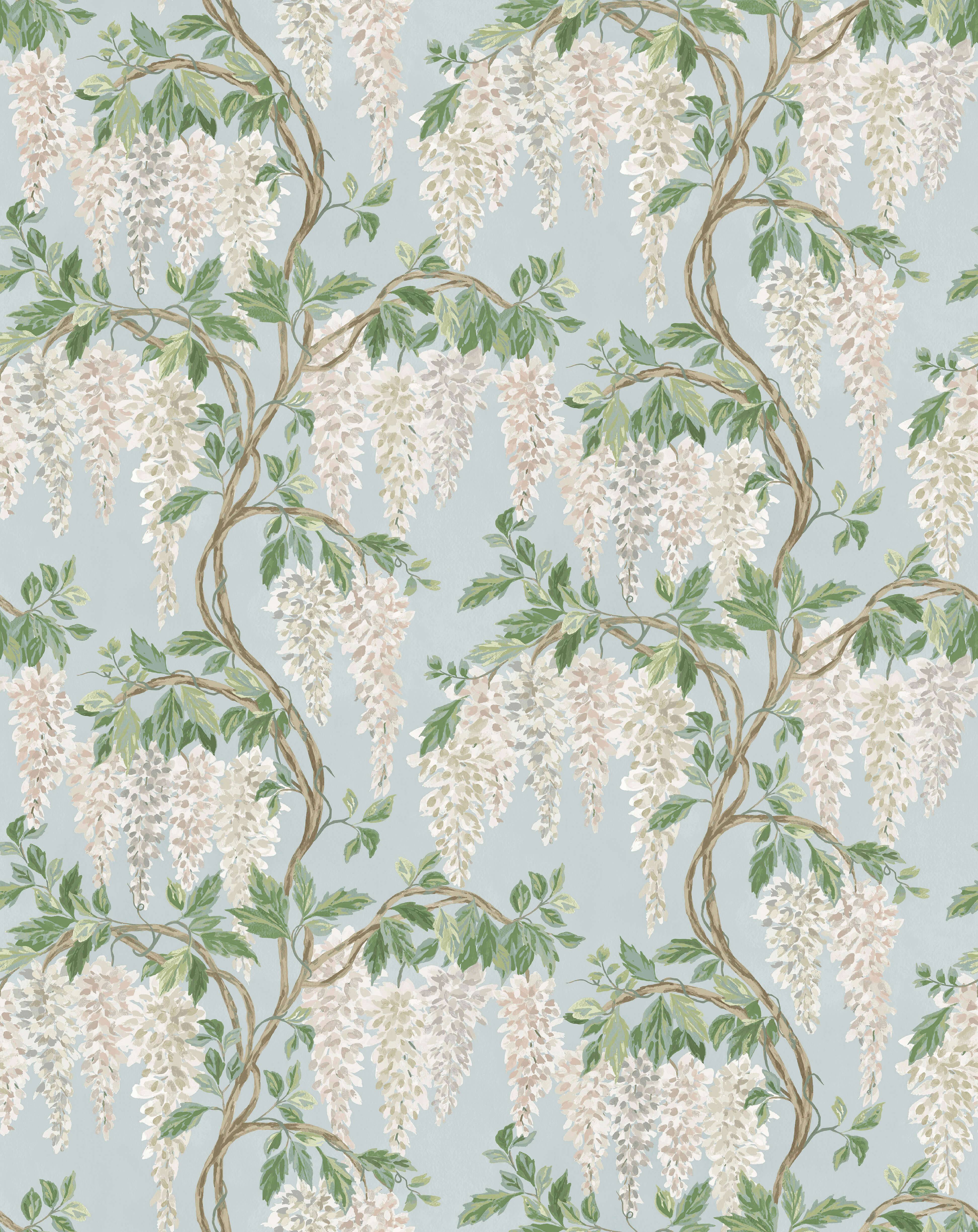 Nina Campbell - Wisteria Walk Aqua/Green