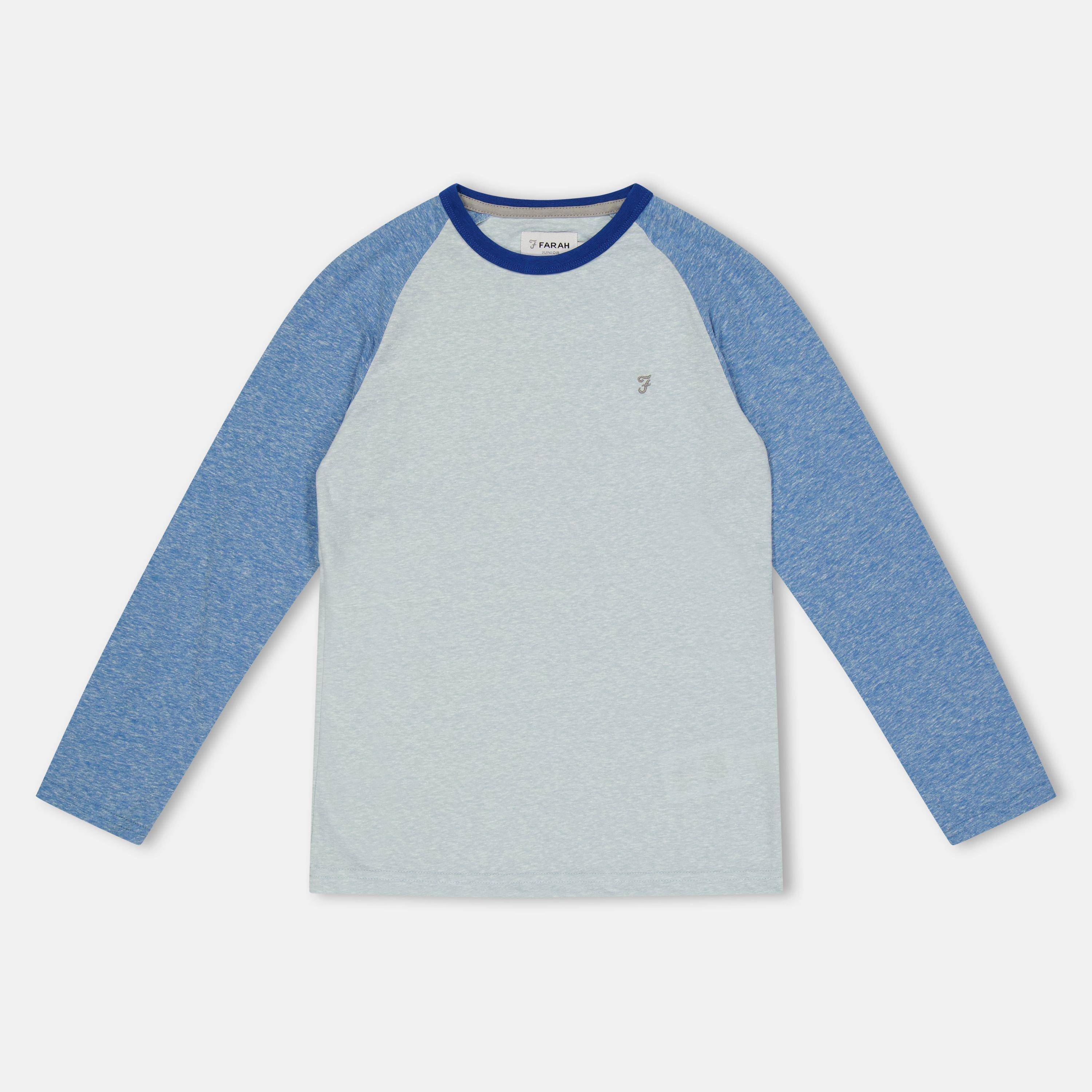 Farah Unisex Kids' Injection Slub Ringer Long Sleeve T-Shirt