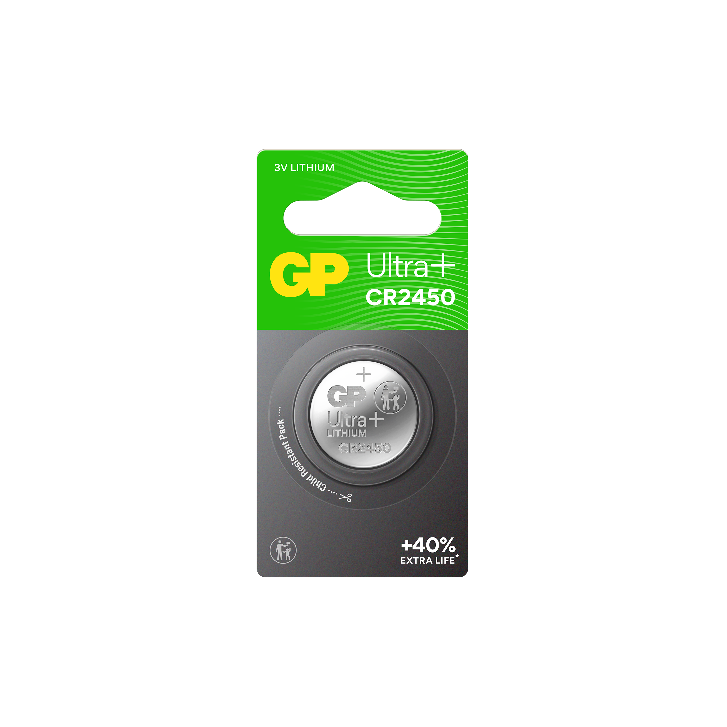 Knappcellsbatteri GP Lithium CR2450, 3V, 610 mAh