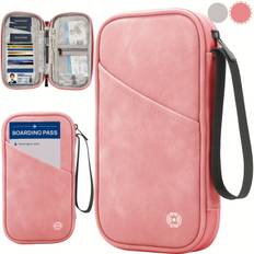 TEMU Passport Holder Family, Rfid Passport Holder Wallet, Travel Essentials Premium Wallets, Passport Holders Bag, Travel Document Organizer Credit Cards Case, Blocking Passport Wallet, Premium Pu For