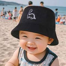 Mall Mode Baby Pojkar Flickor Dinosaur Bucket Hat Broderi Lätt solskydd Lämplig för strandlek - Multifärgad (Multi-size)