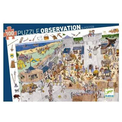 Djeco - Observationspuslespil - Borg - 100 brikker