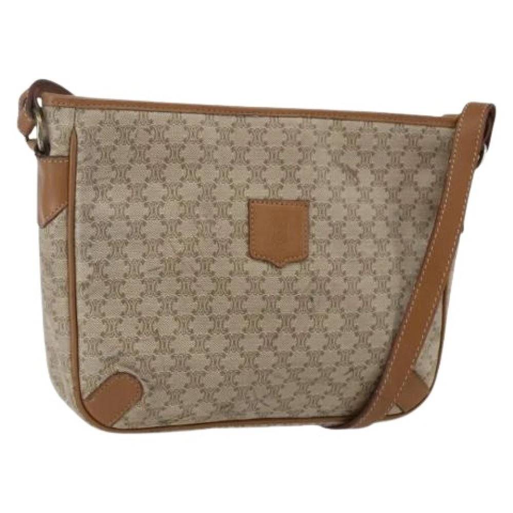 Celine Vintage Pre-owned Plastic Crossbody Taske - Vintage - Dame - Beige - ONE SIZE - Uld