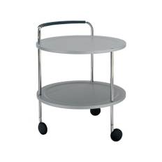 SMD Design Trolley Round basic serveringsvogn lysegrå, kromstel