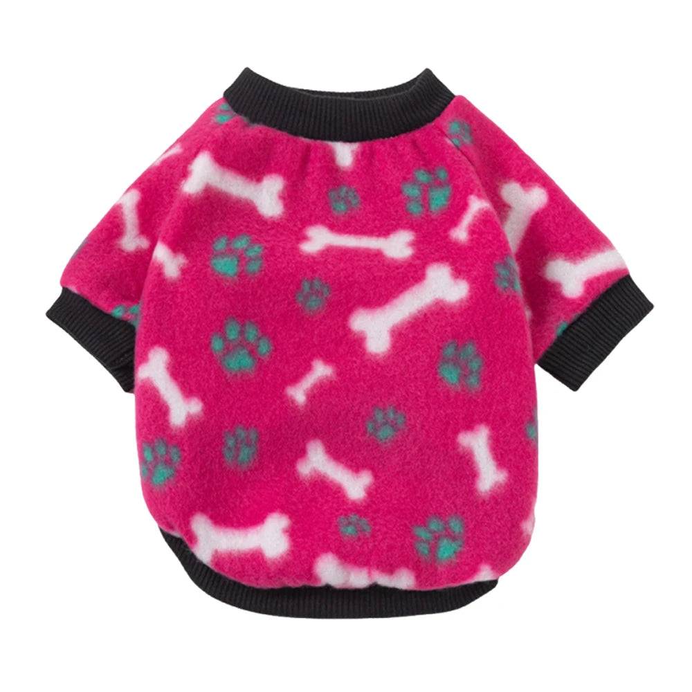 Printed Fleece Pet Pullover Sweater - Rose Bone / XL / SPC (XL)