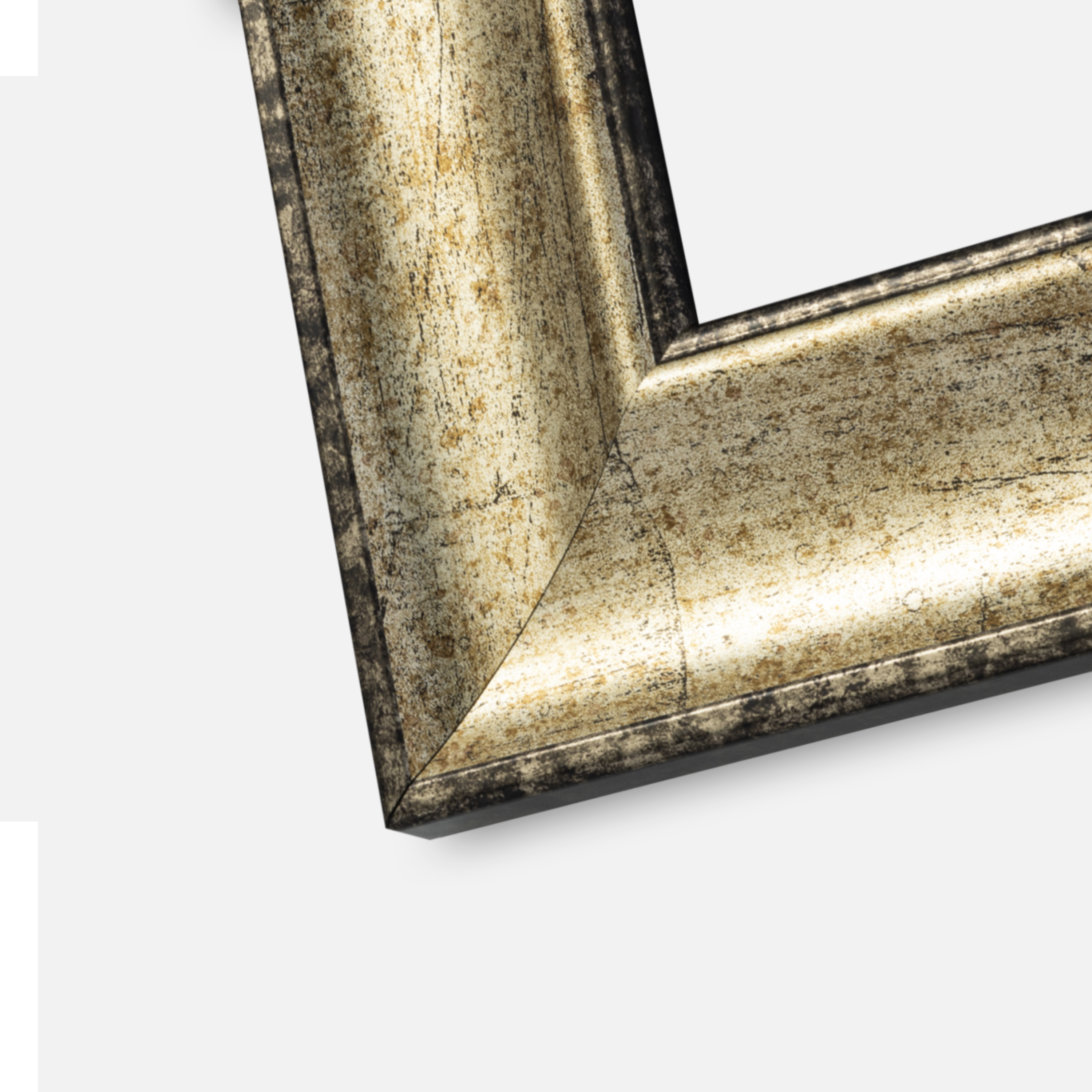 Ram Saltsjöbaden Glas Guld 50x70 cm - Dubbel Passepartout Vit 42x59,4 cm (A2)