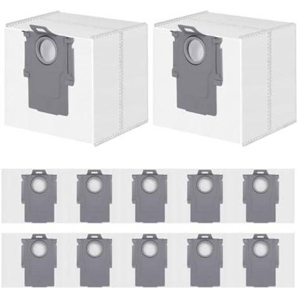 12 støvposer til Roborock Q10 S5+/X5+, Q7 L5+/M5+, S8+/S8 Pro Ultra/S7 MaxV Ultra/Q7 Max+/Q8 Max+/Q5 Pro+/Q5 Max+ støvsugere med