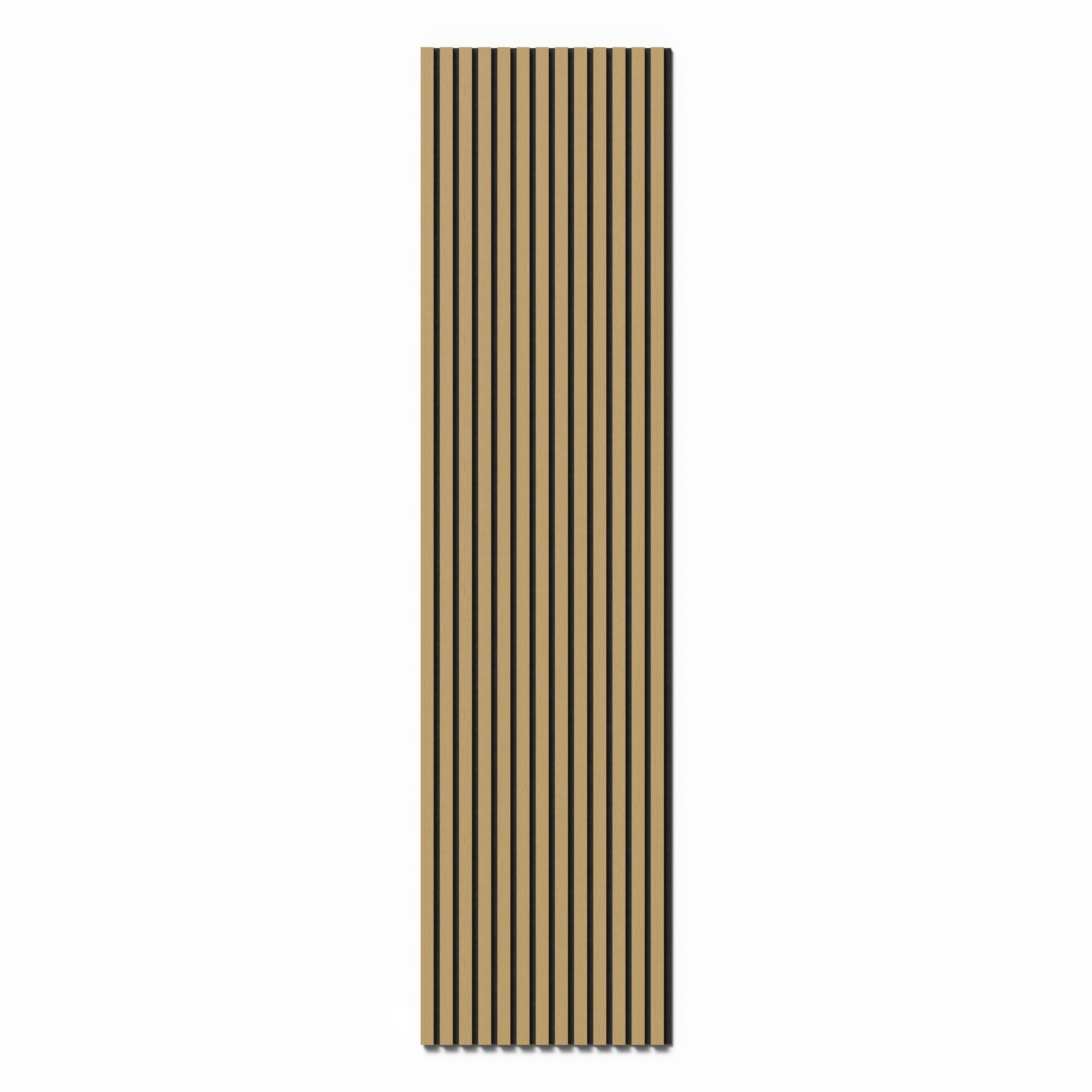 Eg - L:3000mm - Brandgodkendt Akustikpanel, (B-s1,d0) (Lamelbredde: 27 mm.).