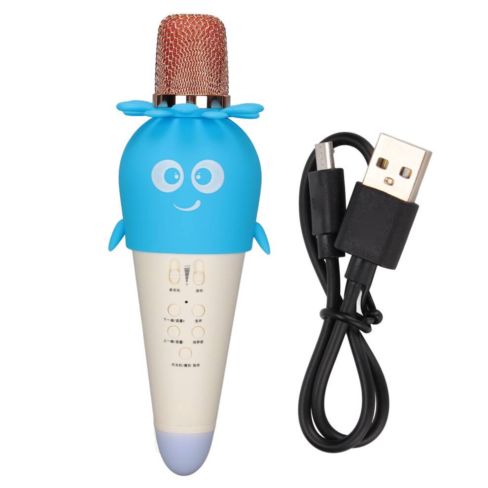 Mini Karaoke-maskine til børn og voksne, trådløse mikrofoner, Bluetooth-højttaler, bærbar mini-sang, stereolydeffekter, fremragende