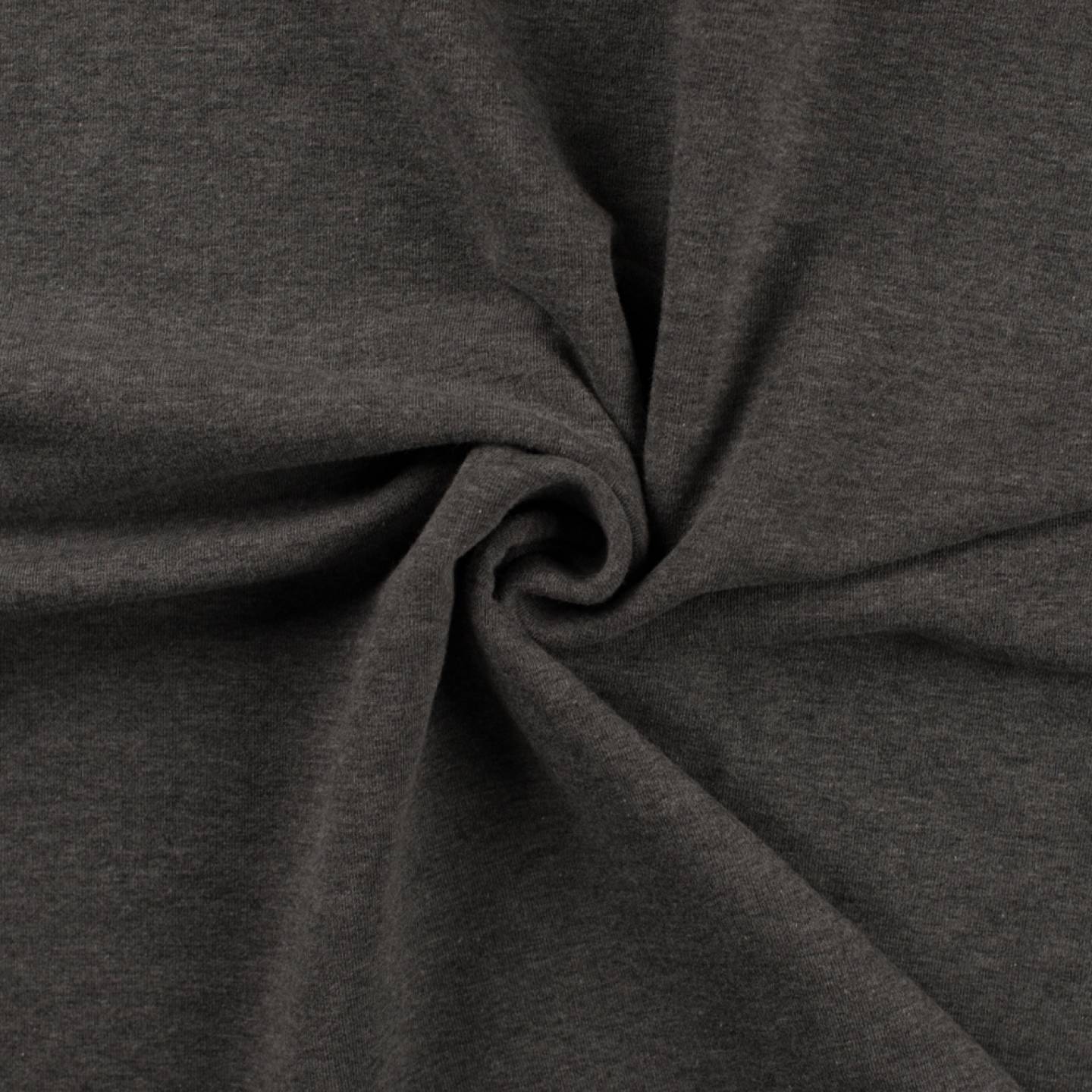 661 | Ögglad Enfärgad jogging tyg - Mid Grey melange