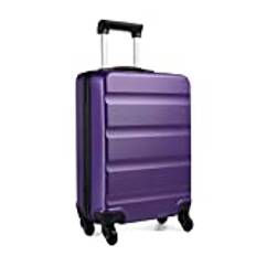 Kono Kabinväska ABS 4 svängbara hjul 55 cm 33 l, Violett-uppgradering, (L) 38cm * (H) 55cm * (W) 20cm, Kabinbagage