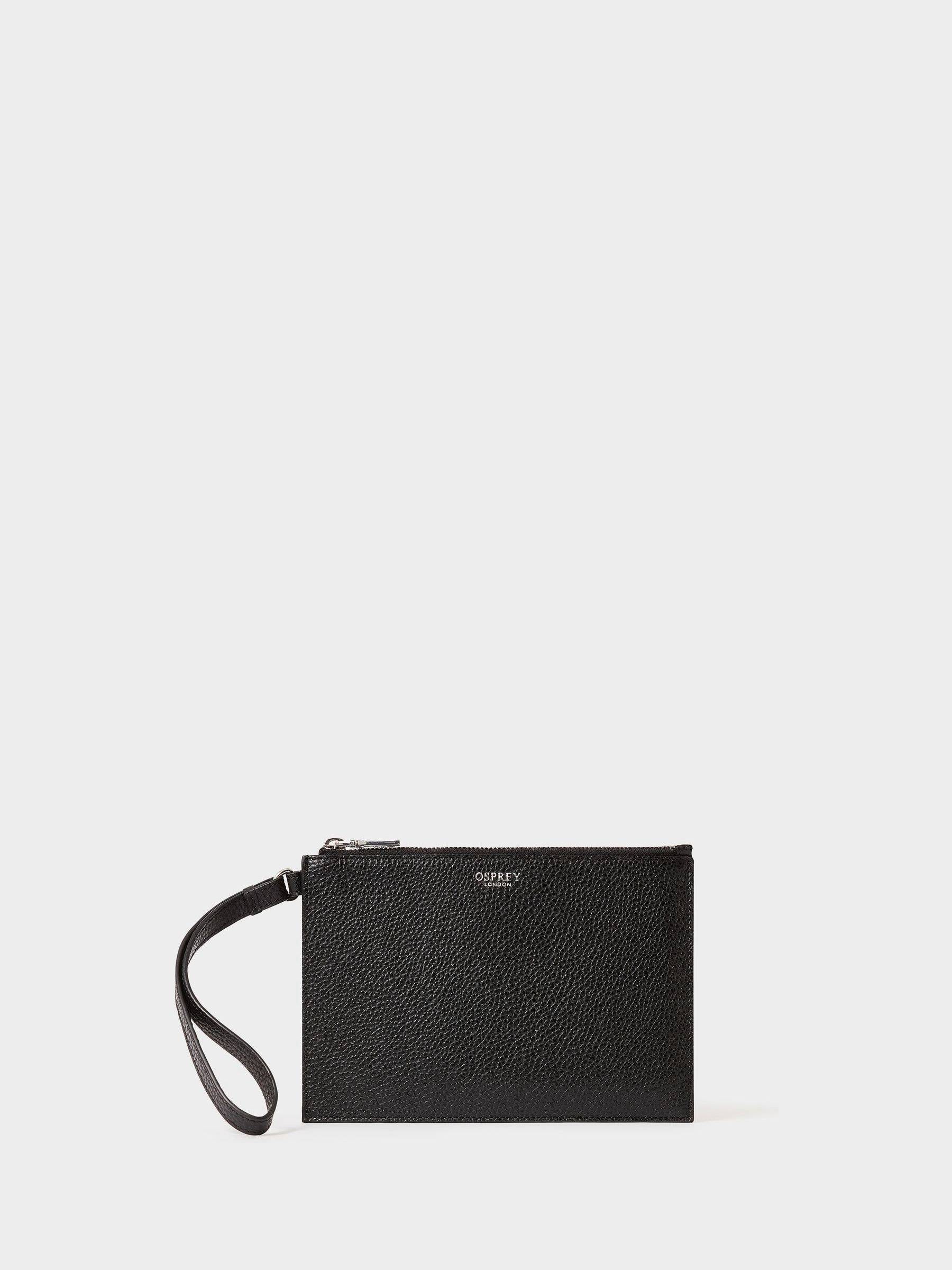 Osprey London Osprey London Black The Core Large Leather Pouch
