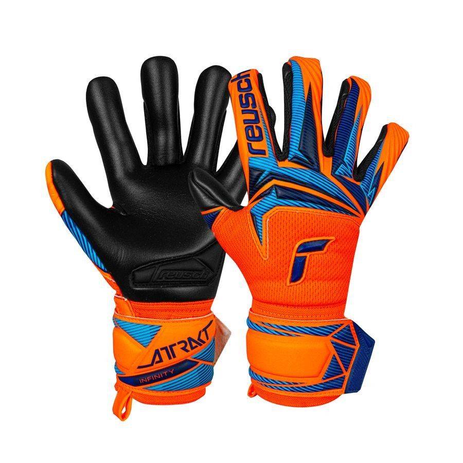 Reusch Målvaktshandske Attrakt Infinity Evolution NC World Cup Line - Orange/Blå Barn - ['Orange'] (7)