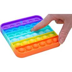 Toyland® Rainbow Color Push Bubble Pop Bubble Sensory Fidget Toy (Square)