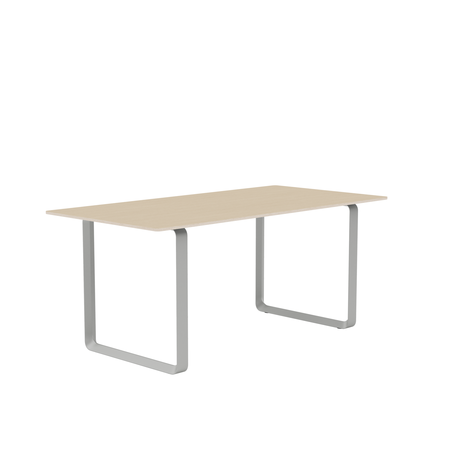 70/70 Bord fra Muuto 170 x 85 cm / Oak Veneer Plywood Grey - Jacobsen Plus