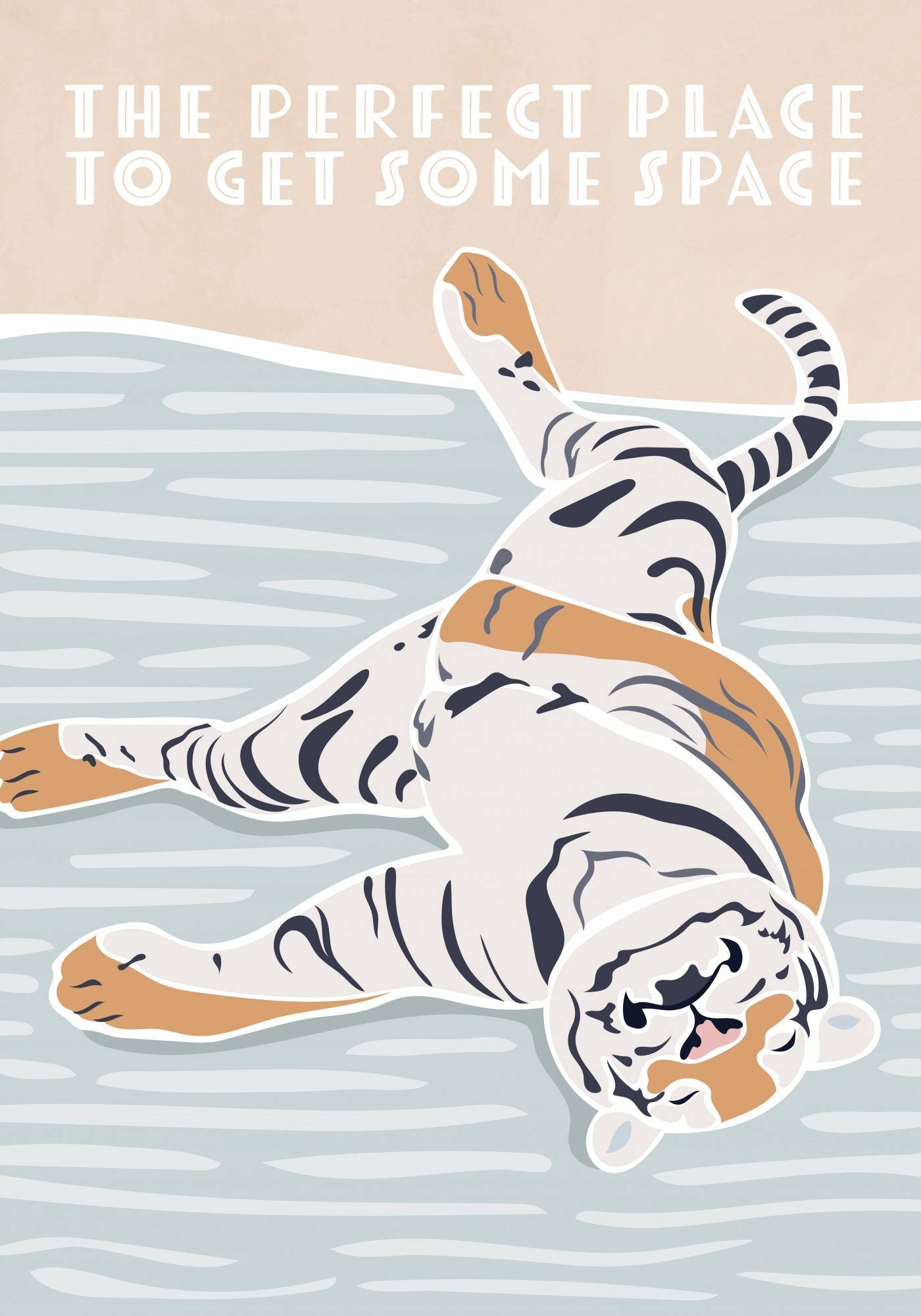 Tiger Typography Kids Quote Poster och Canvastavla - Poster / 70x100 cm