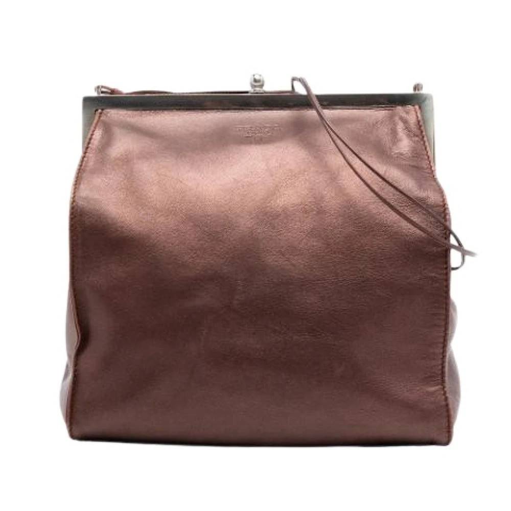 Prada Vintage Pre-owned Vintage Crossbody Taske - Vintage - Dame - Brun - ONE SIZE - Uld