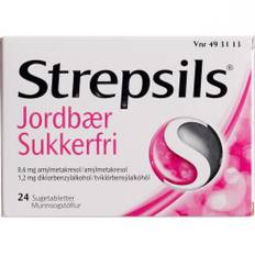 Strepsils Jordbær sukkerfri 24 stk