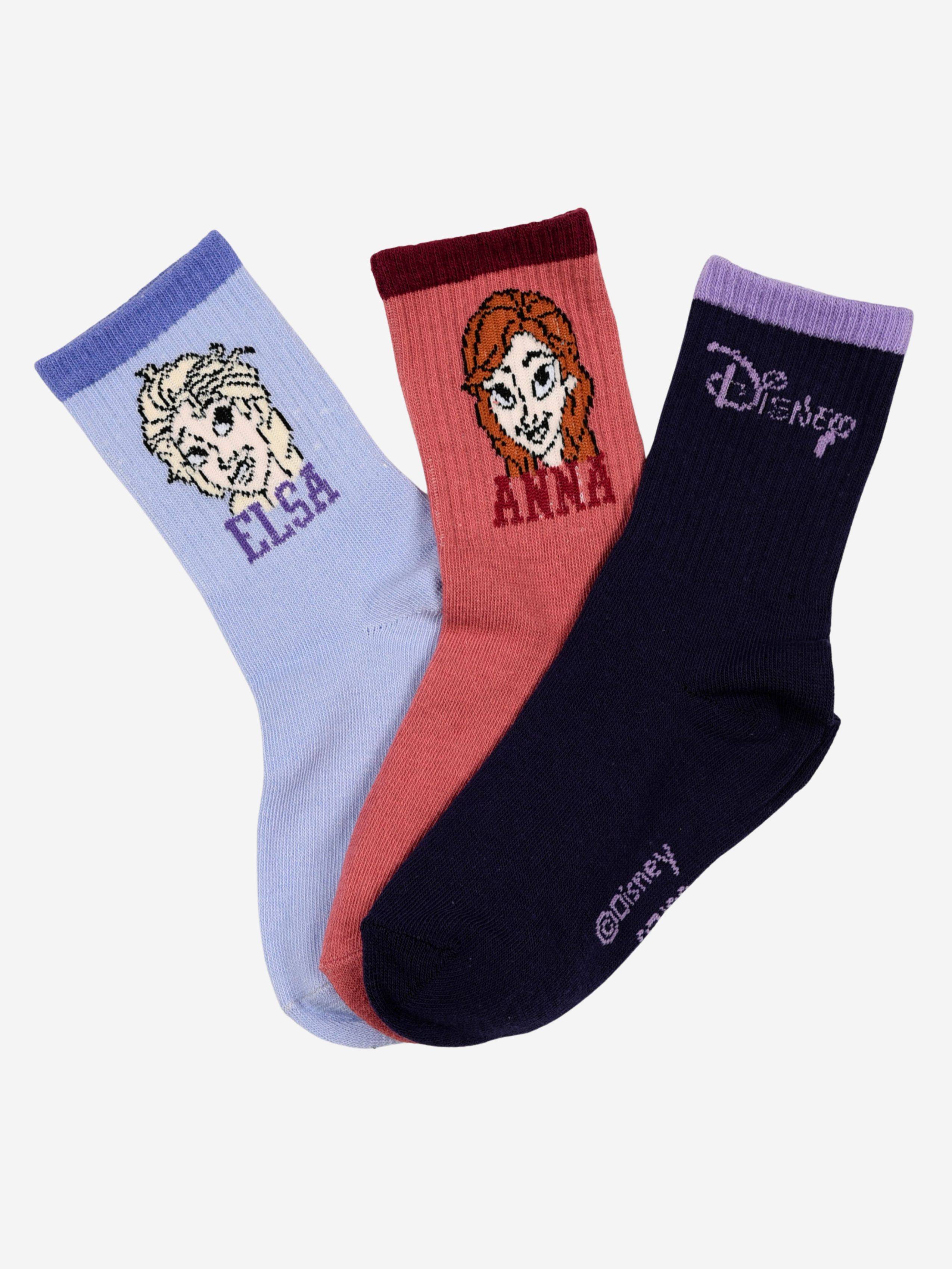 Disney Frozen Strumpor 3-Pack, Flerfärgad, 23-26