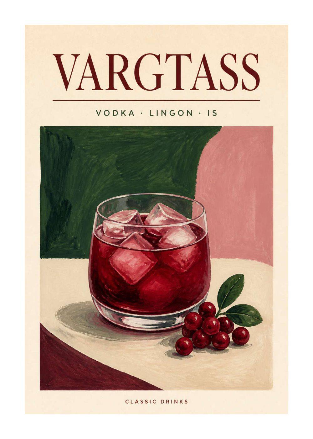 Vargtass Poster - Vit kant / 13x18 cm