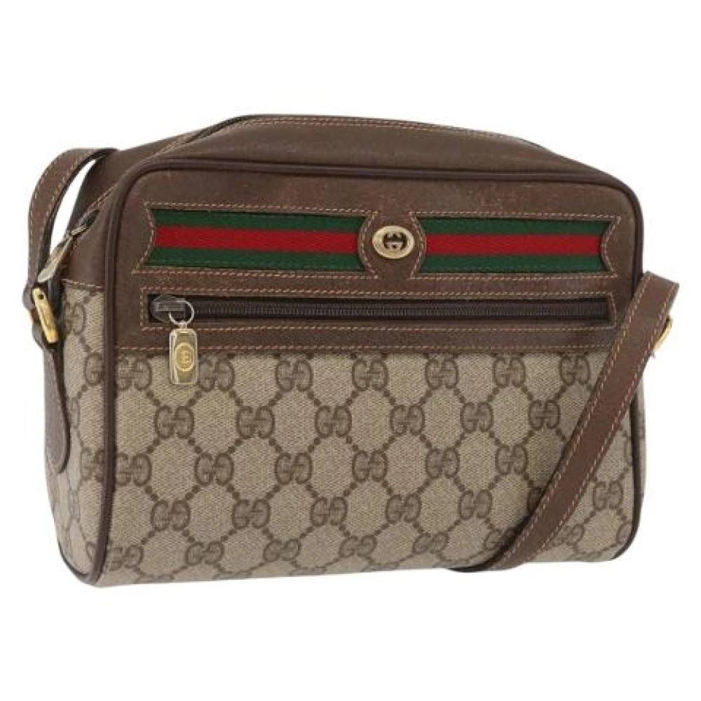 Gucci Vintage Pre-owned Plastik Skuldertaske - Vintage - Dame - Brun - ONE SIZE - Uld