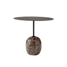 &Tradition Lato LN9 Sofa- & Sidebord Warm Black & Emperador Marble