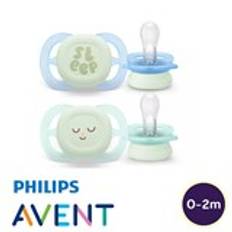 Philips Avent Ultra Start Nighttime sutter, silikone, str 0 (0-2 mdr)