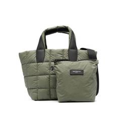 VeeCollective - quiltad totebag med logotyp - unisex - återvunnen nylon - one size - Grön