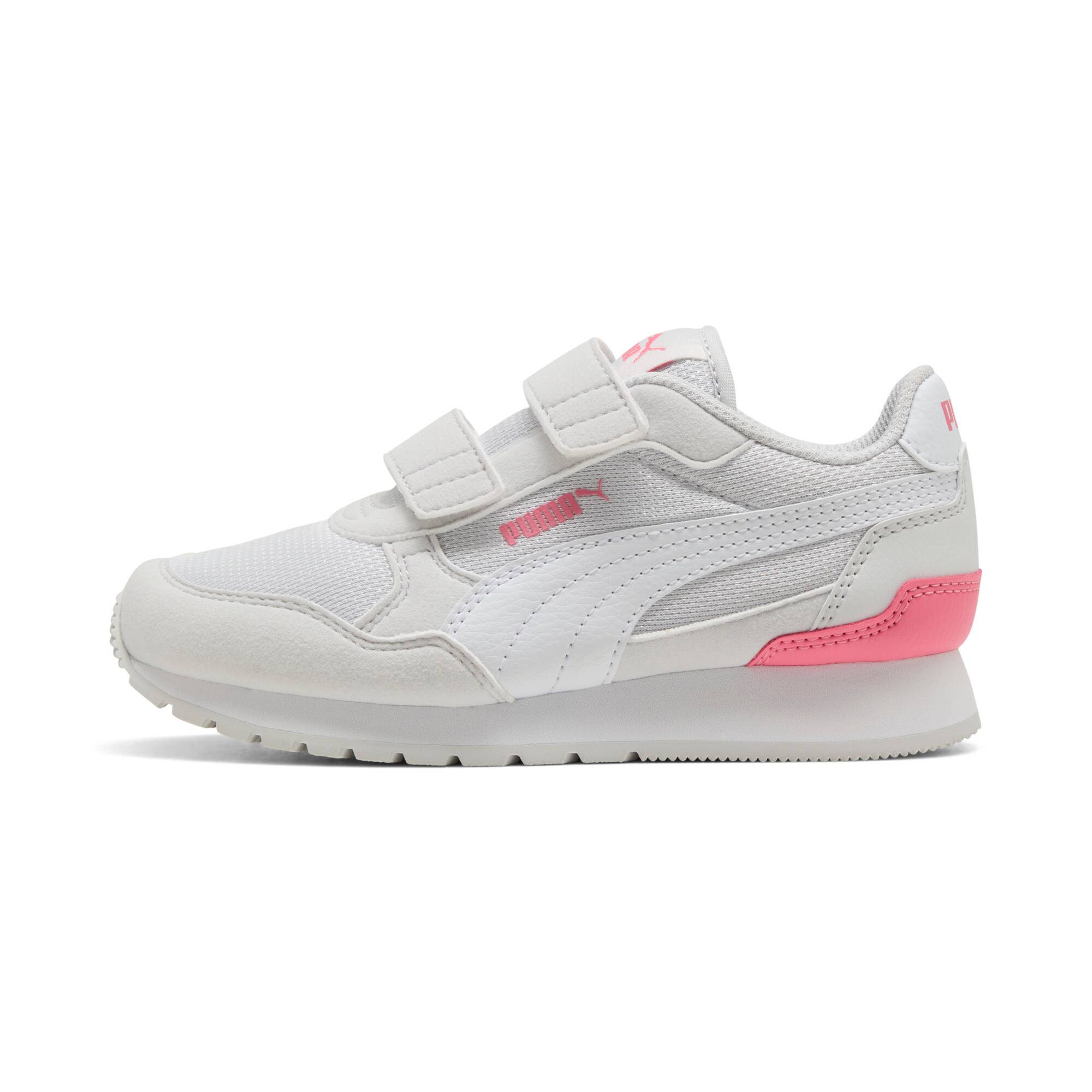 PUMA ST Runner v4 Mesh Sneakers Kids, Shoes, Feather Gray/White/Magic Rose, 32