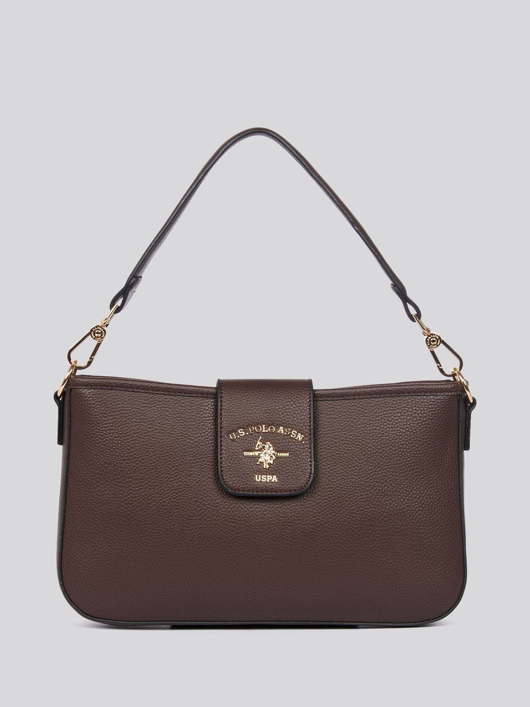 U. S. Polo Assn U. S. Polo Assn. Brown Womens Stanford Baguette Bag