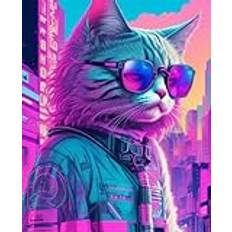 Ragdoll Cat Composition Notebook: Vaporwave Inspired 7.5" x 9.25" Sized Lined Journal Paper