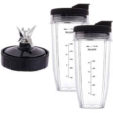 24 Oz Koppar med To-Go-lock, 7-Fin Extractor Blade, för Nutri Ninja Auto IQ Blender BN801 SS101 BL480-30 BL641 BL642-30