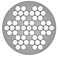 Stålwire galvaniseret 7x7 PVC-forhudet transparent 2 - 3 mm