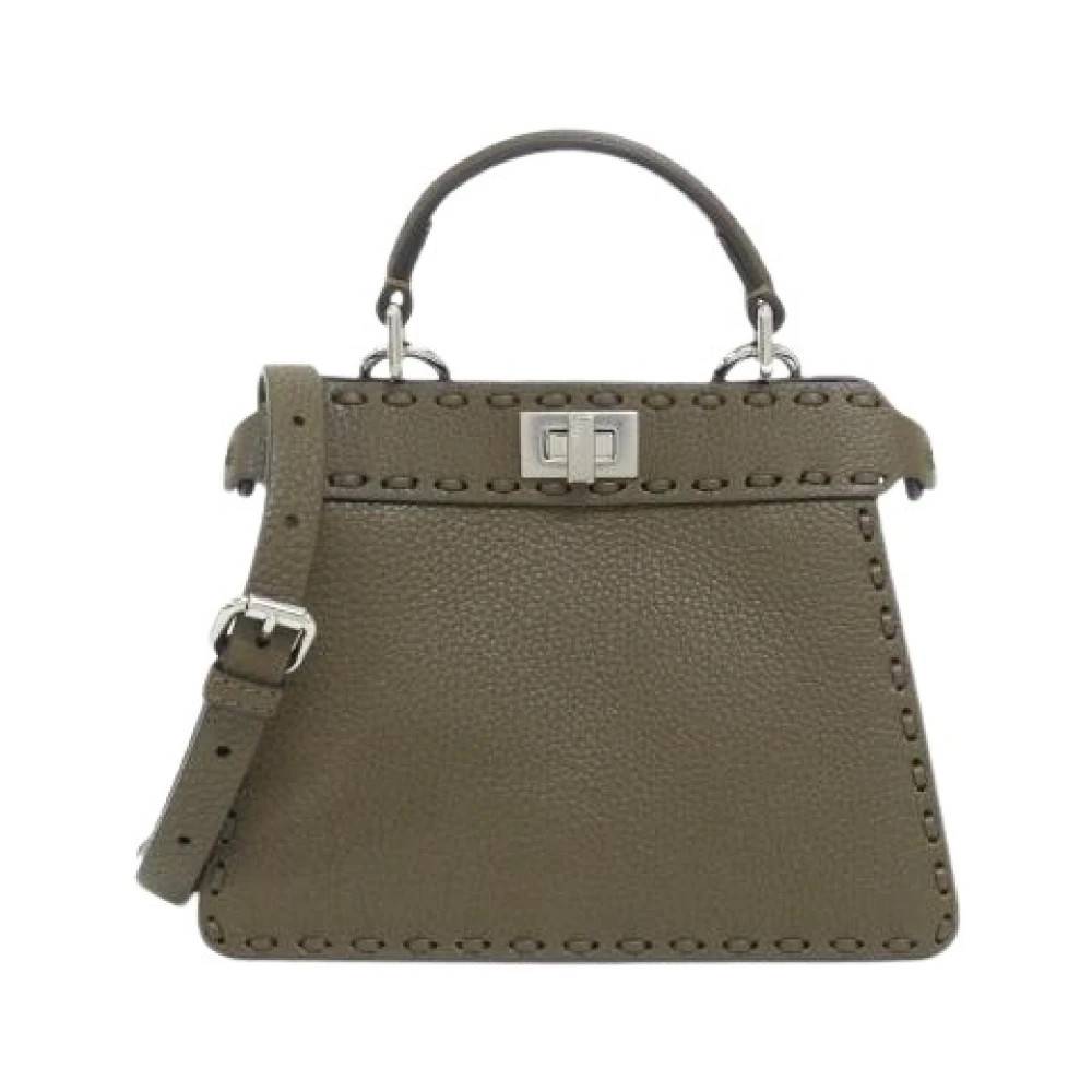 Fendi Vintage Pre-owned Peekaboo ISeeU Petit Lædertaske - Vintage - Dame - Brun - ONE SIZE - Læder