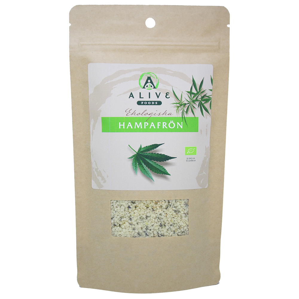 Alive Foods RAW Økologiske Skallede Hampfrø, 1 kg