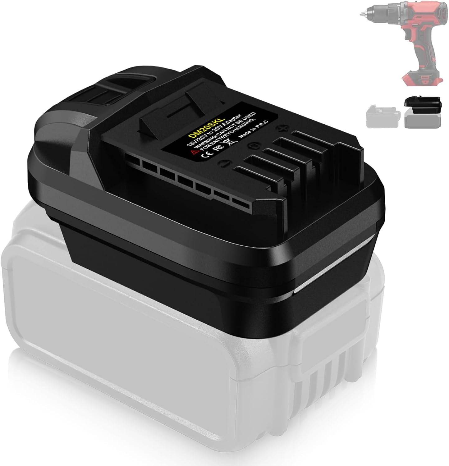 for Milwaukee to for SKIL tool Adapter for Dewalt 20V for Milwaukee 18v Li-ion Battery Convert to for SKIL 20V Power Tool Drill