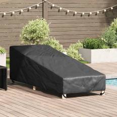 vidaXL Utomhusmöbelöverdrag Svart 210 x 80 x 75 cm 210D oxford tyg