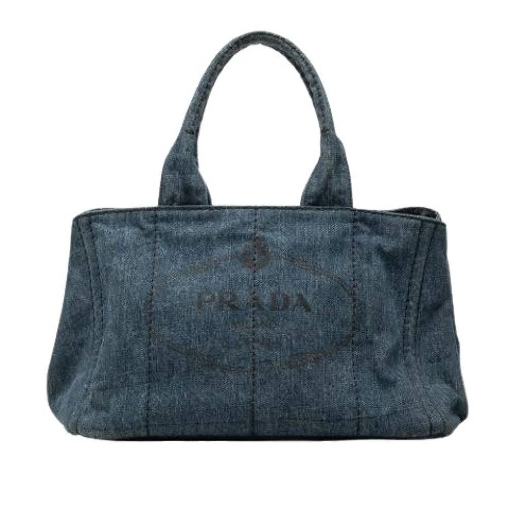 Prada Vintage Pre-owned Denim prada-tasker - Vintage - Dame - Blå - ONE SIZE - Denim