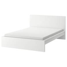 MALM sängstomme med madrass, vit/Åbygda medium fast, 160x200 cm