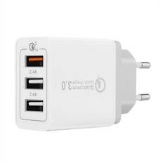 3 Ports Quick Charger QC 3.0 30W USB Charger Travel Adapter for iPhone Samsung Huawei