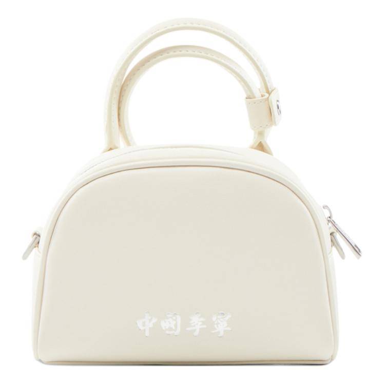 Li Ning Fashion Versatile Logo Tote Bag Women bags Off-White ABDV056-2 Ecru