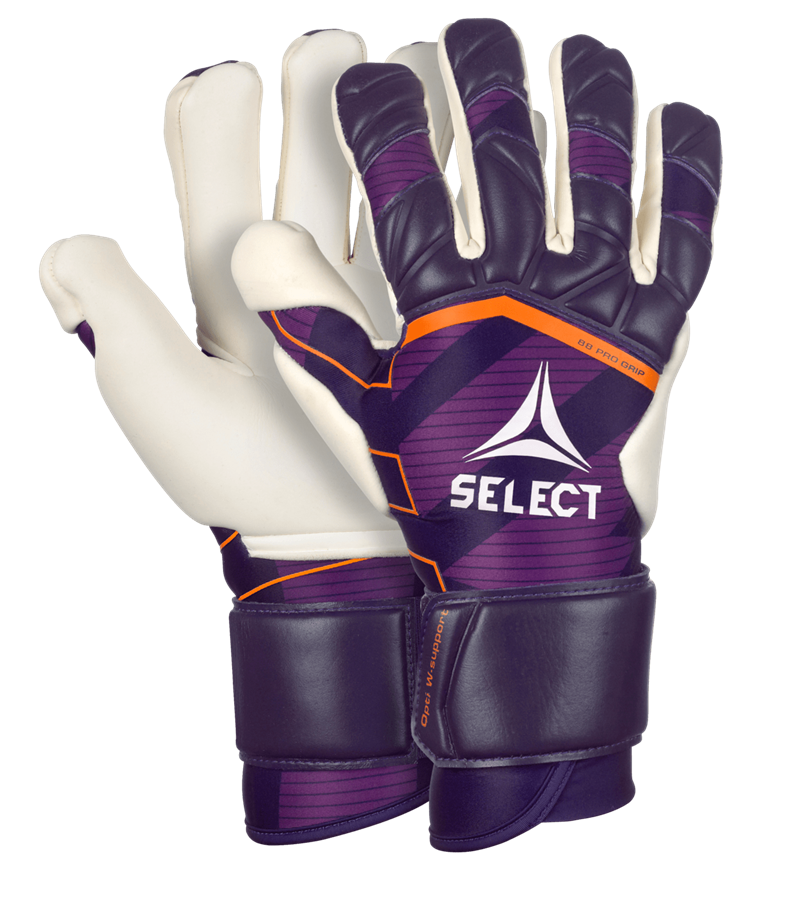 Select 88 Pro Grip V24 målmandshandske - Lilla/Hvid-8,5.