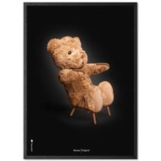 Brainchild - Klassisk – Sort – Bamse - Plakat - Ramme i sortmalet egetræ - 70x100