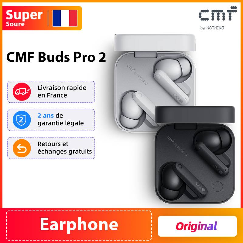 Global Verison CMF by Nothing Buds Pro 2 50 dB Hybrid Active Noise Cancellation Wireless Earbuds IP55 BT5.3 CMF Buds Pro 2