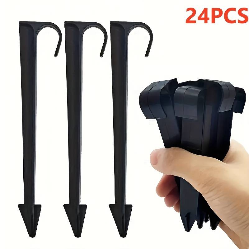 24pcs Durable Plastic Pe Pipe Holders - Fit For 1/2" Drip Irrigation Tubing, Garden Hose Support Stakes