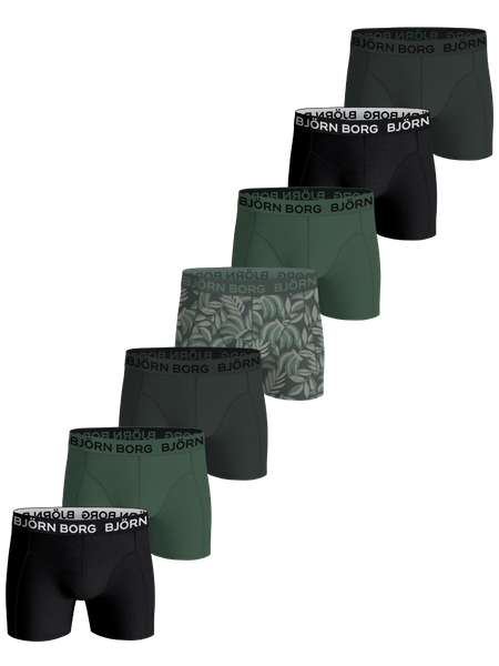 Björn Borg Cotton Stretch Boxers 7-pack Svart, 158-164