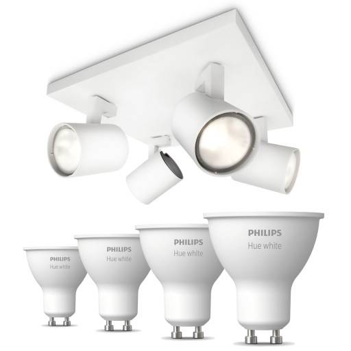 Philips Runner spotlampe, 4 spots, Hue White pærer