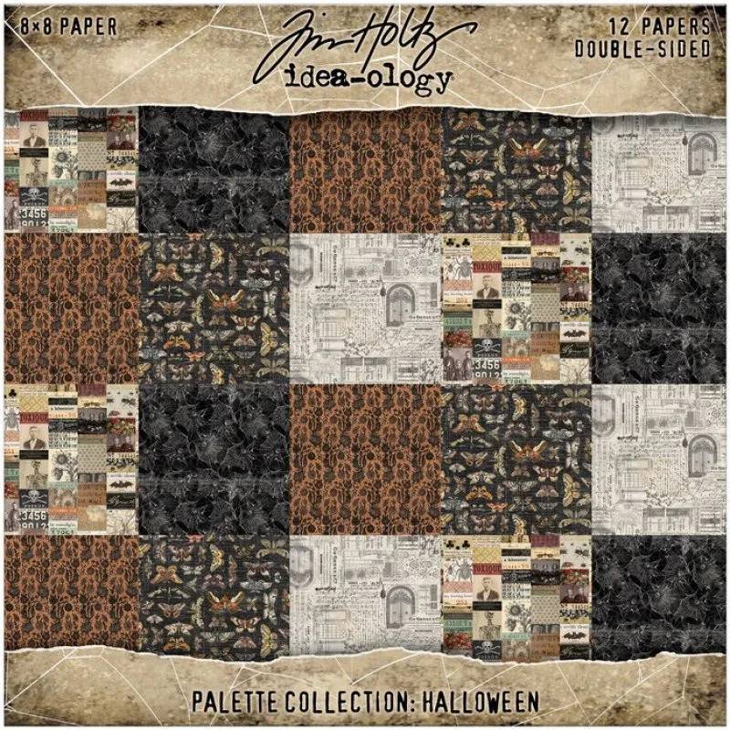 Tim Holtz Idea-ology 8”x8” Palette Collection - Halloween (12 sheets)