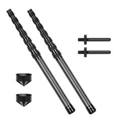 DOBEN 2er Set Kohlefaser Zeltstange Teleskop 57.5-300cm Verstellbares Teleskopstange Kohlefaser für Zelte Tarp,Ultraleichte Ultrastarke Zeltstange Tarp Stangen für Camping